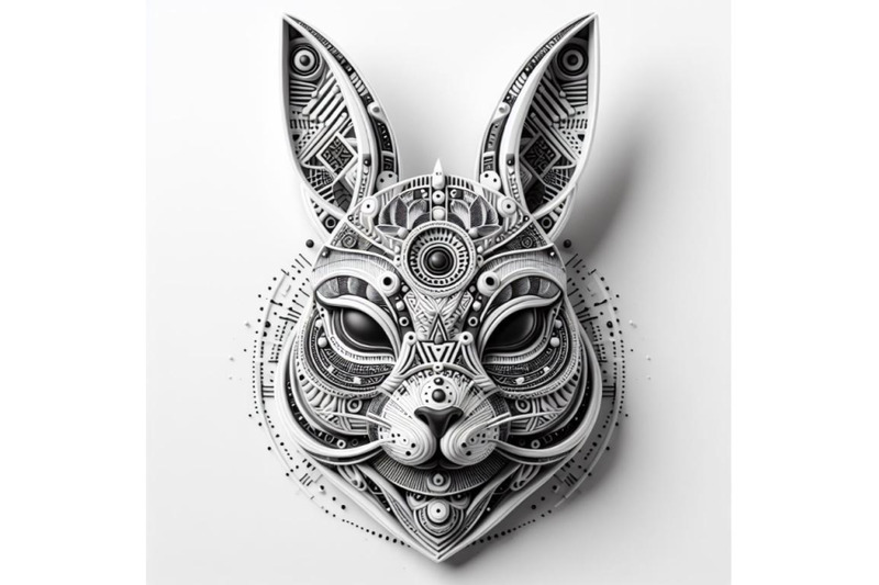 4-animal-tribal-face-bunny