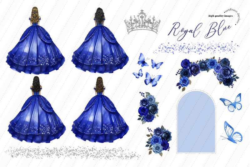 royal-blue-princess-dress-butterfly-clipart-royal-blue-flowers