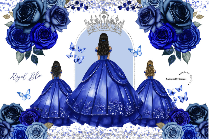 royal-blue-princess-dress-butterfly-clipart-royal-blue-flowers