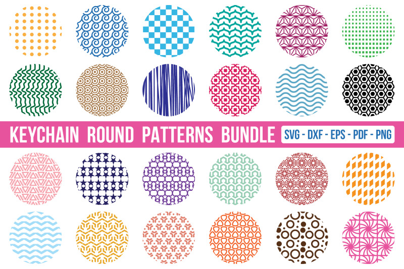 keychain-round-patterns-svg-bundle