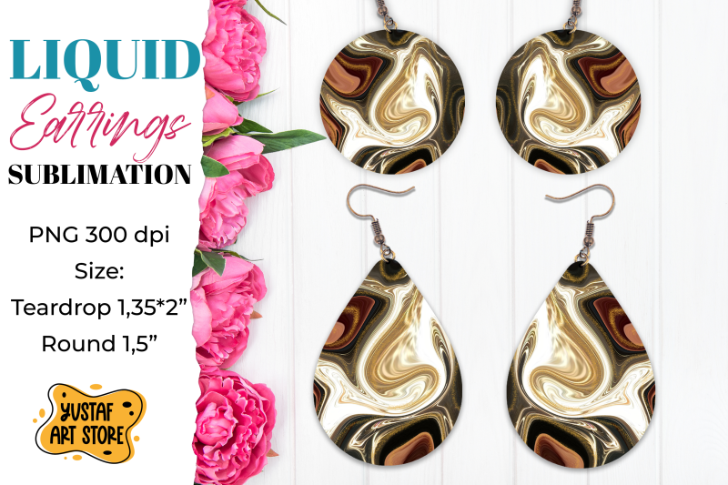 abstract-earrings-sublimation-teardrop-and-round