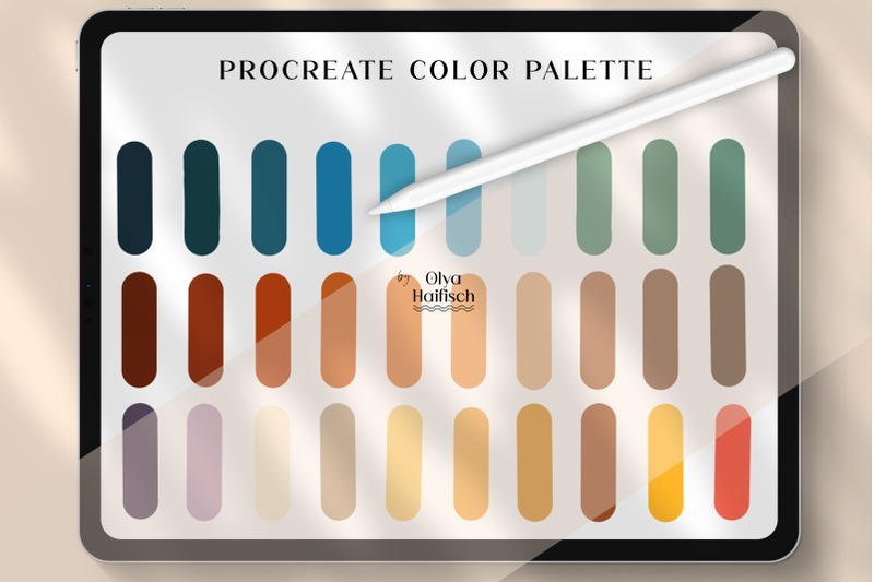 summer-procreate-color-palette-vibrant-procreate-swatches