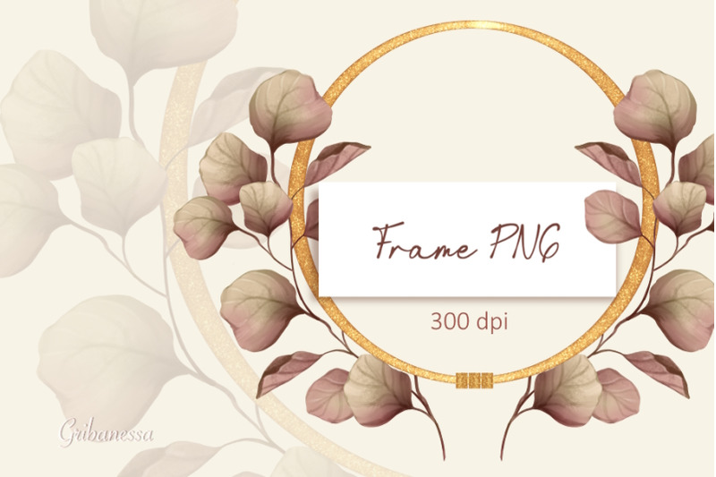 gold-frame-png-frame-with-leaves