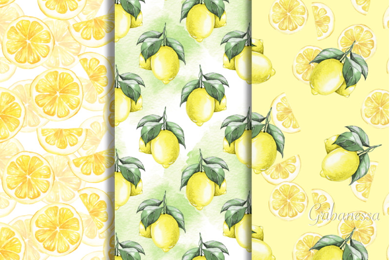 6-patterns-with-lemons-watercolor-digital-paper