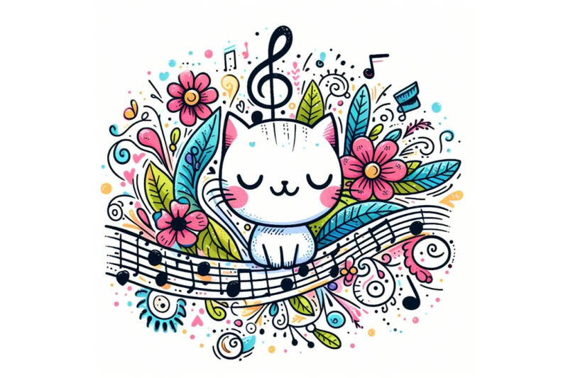 4-doodle-melody-art-isolated-on-white-background