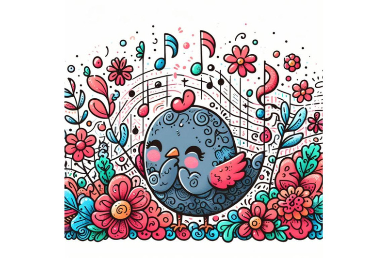 4-doodle-melody-art-isolated-on-white-background