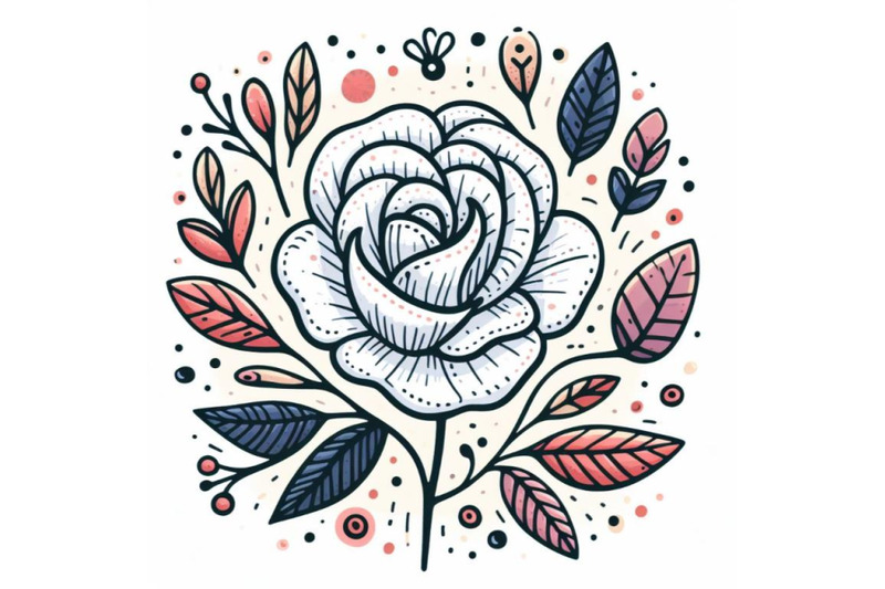 4-artistic-doodle-white-rose-hand-drawn-illustration