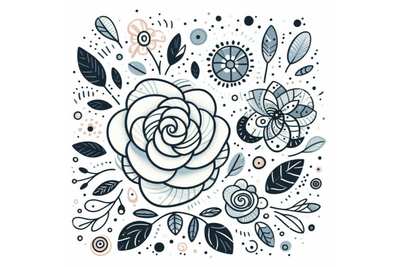 4-artistic-doodle-white-rose-hand-drawn-illustration