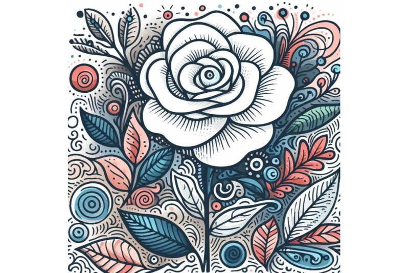 4-artistic-doodle-white-rose-hand-drawn-illustration