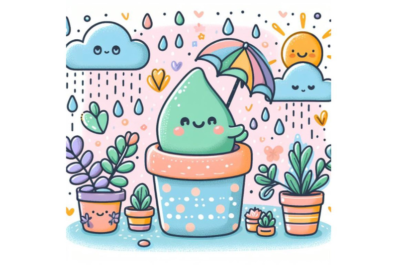 4-rainy-day-with-plant-vector-illustration-cute-doodle-artistic