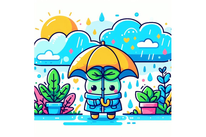 4-rainy-day-with-plant-vector-illustration-cute-doodle-artistic