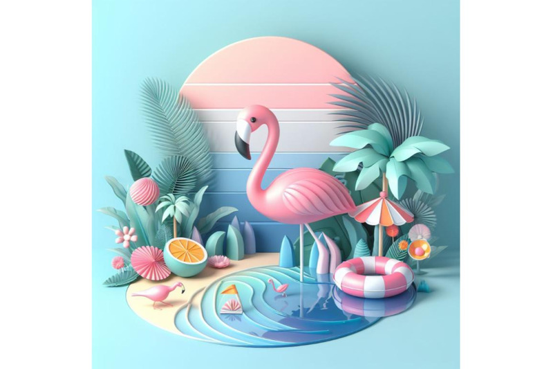 4-cute-flamingo-with-tropical-summer