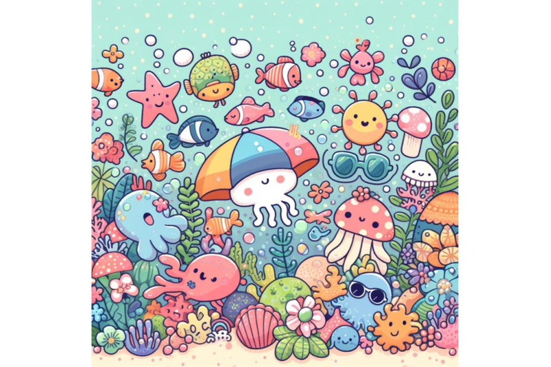 4-cartoon-graphic-summer-time-underwater