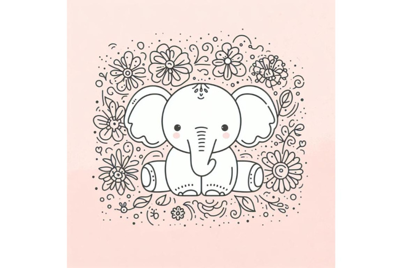 4-hand-drawn-elephant-icon-one-line-art