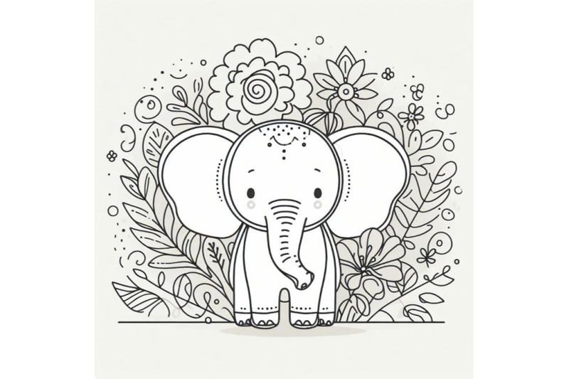 4-hand-drawn-elephant-icon-one-line-art