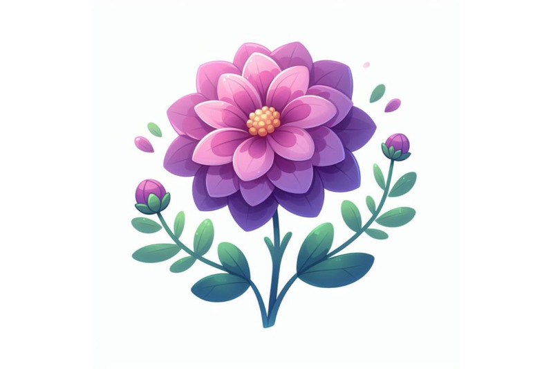 4-purple-dahlia-flower-isolated-on-white-background