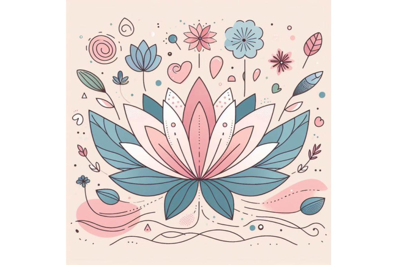 4-trendy-lotus-line-art-vector-minimal-drawing-cute-flower-illustrati