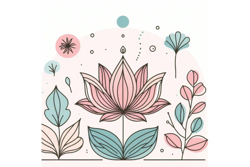 4-trendy-lotus-line-art-vector-minimal-drawing-cute-flower-illustrati