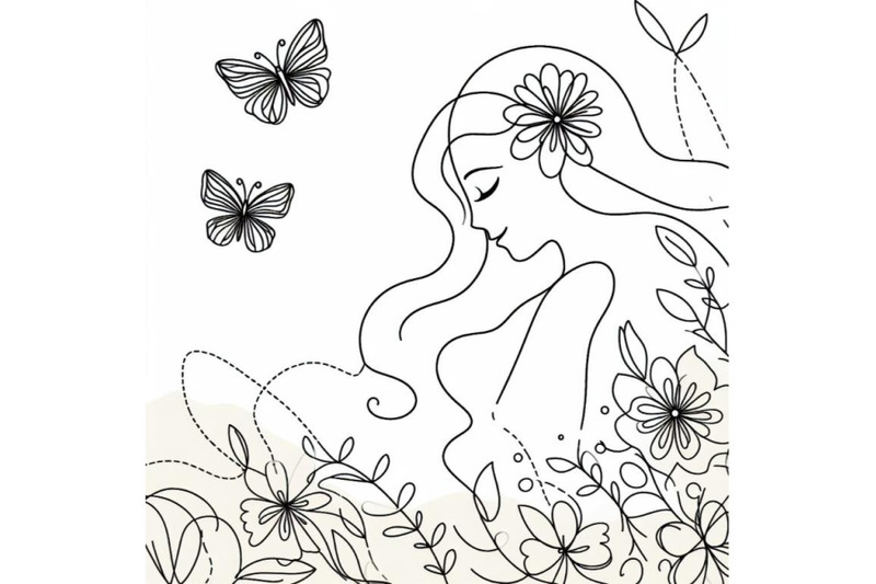 4-one-single-line-drawing-woman-with-butterfly-line-art-vector-illustr