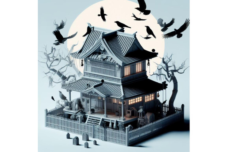 4-haunted-house-with-crows