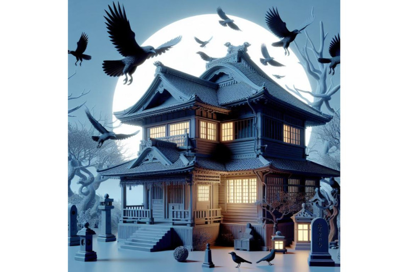 4-haunted-house-with-crows