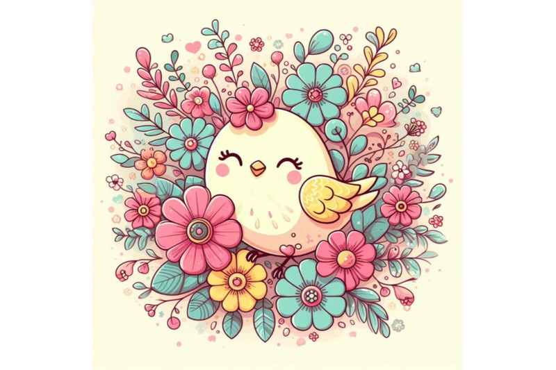 4-cute-bird-decorated-with-flowers