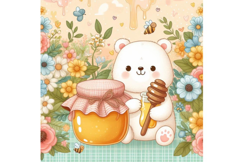 4-cute-bear-holding-honey-jar