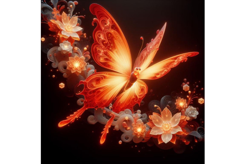 4-fairy-fire-butterfly-fairy-fiery-butterfly-on-a-black-background