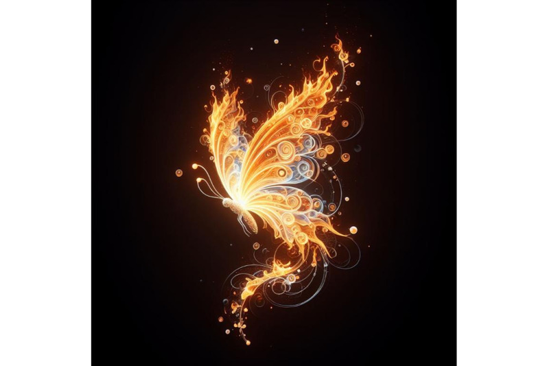 4-fairy-fire-butterfly-fairy-fiery-butterfly-on-a-black-background