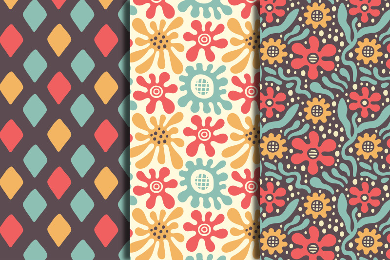 abstract-flowers-retro-seamless-patterns-amp-digital-papers