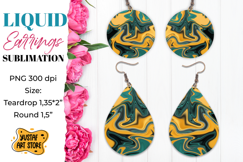 abstract-earrings-sublimation-teardrop-and-round