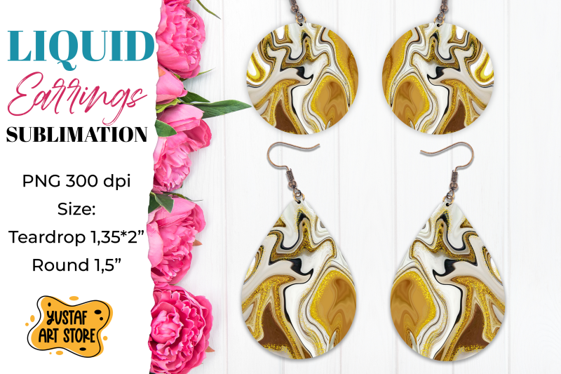 abstract-earrings-sublimation-teardrop-and-round