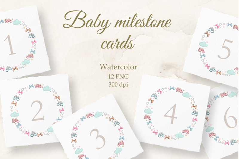 baby-milestone-card-watercolor-12-months