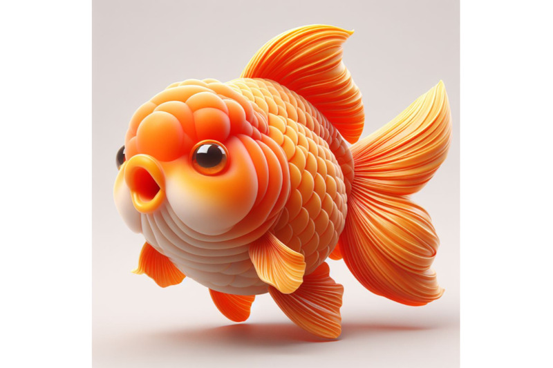 4-3d-goldfish-isolated-realistic-illustration