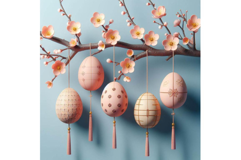 4-easter-eggs-hanging-on-plum-branch