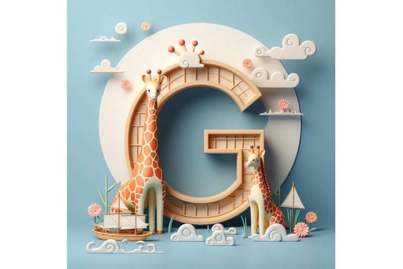 4-animal-alphabet-g-with-giraffe