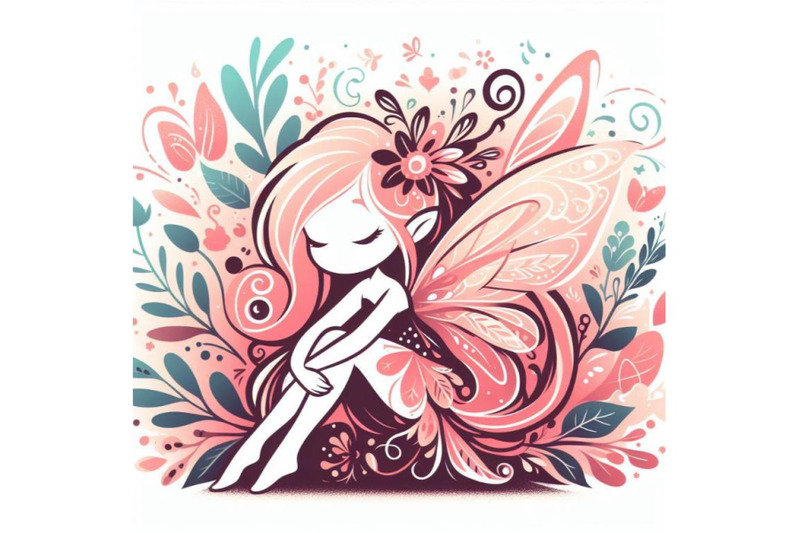 4-sitting-fairy-silhouette-magical-fairy-logo-mythical-tale-character