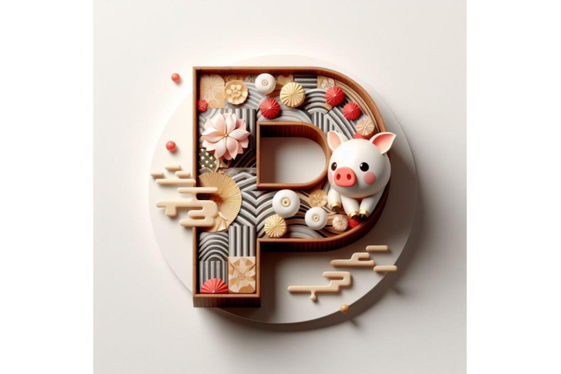 4-illustration-of-animal-alphabet-p-with-pig