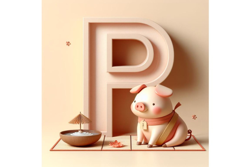 4-illustration-of-animal-alphabet-p-with-pig