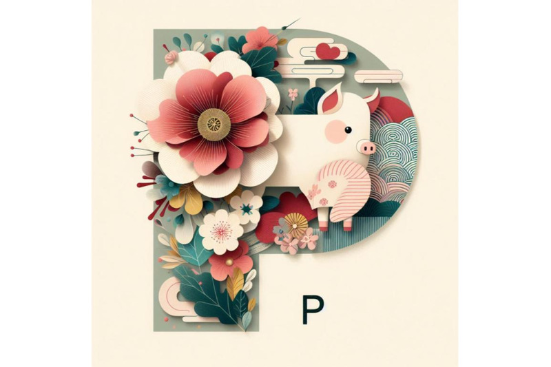 4-illustration-of-animal-alphabet-p-with-pig