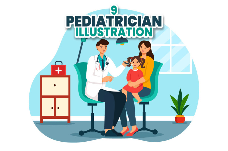 9-pediatrician-vector-illustration