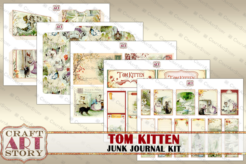 tom-kitten-beatrix-potter-junk-journal-pages-fantasy-fairy