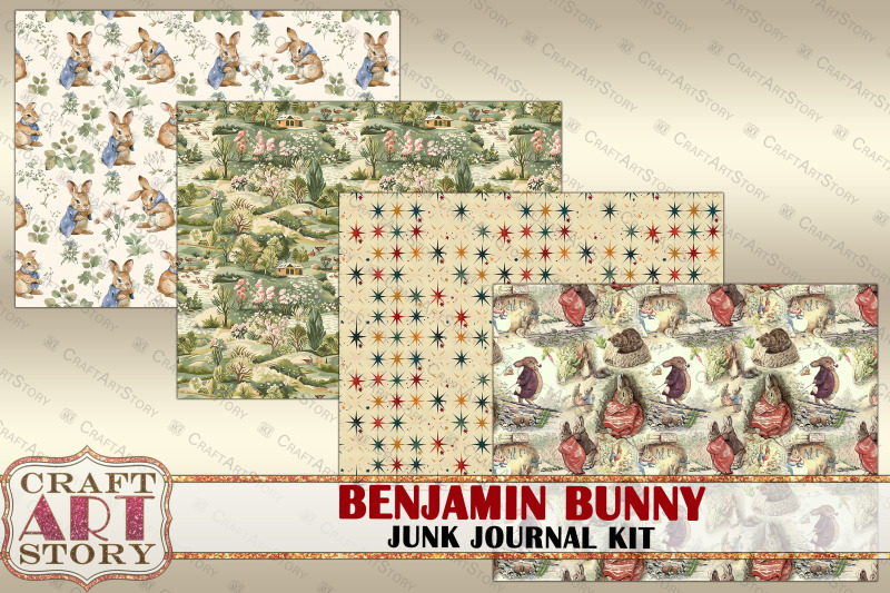 benjamin-bunny-beatrix-potter-junk-journal-pages-fantasy