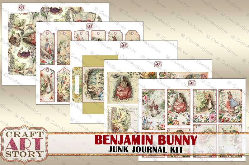 benjamin-bunny-beatrix-potter-junk-journal-pages-fantasy