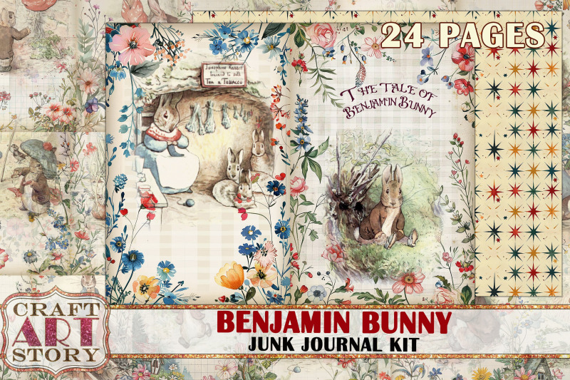 benjamin-bunny-beatrix-potter-junk-journal-pages-fantasy