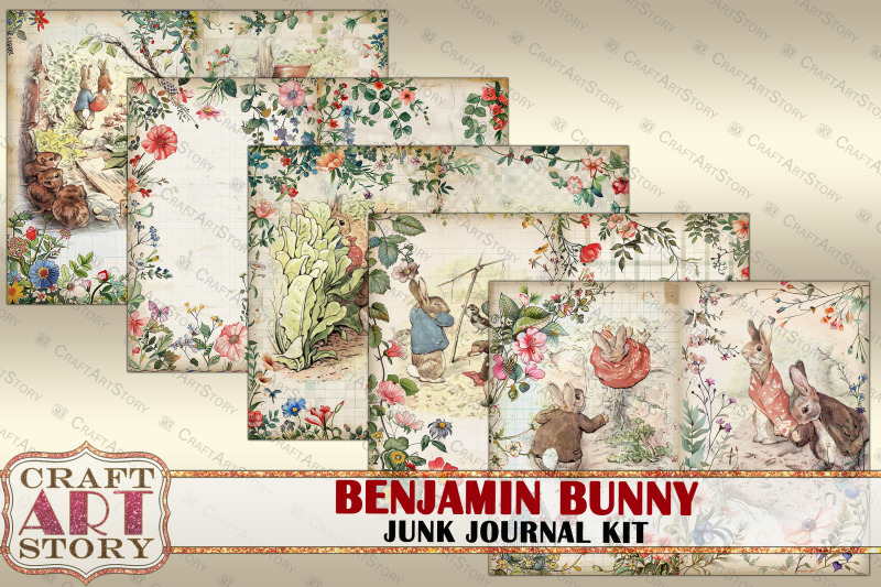 benjamin-bunny-beatrix-potter-junk-journal-pages-fantasy