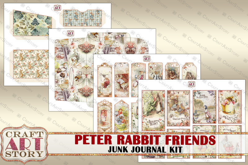 benjamin-bunny-beatrix-potter-junk-journal-pages-fantasy