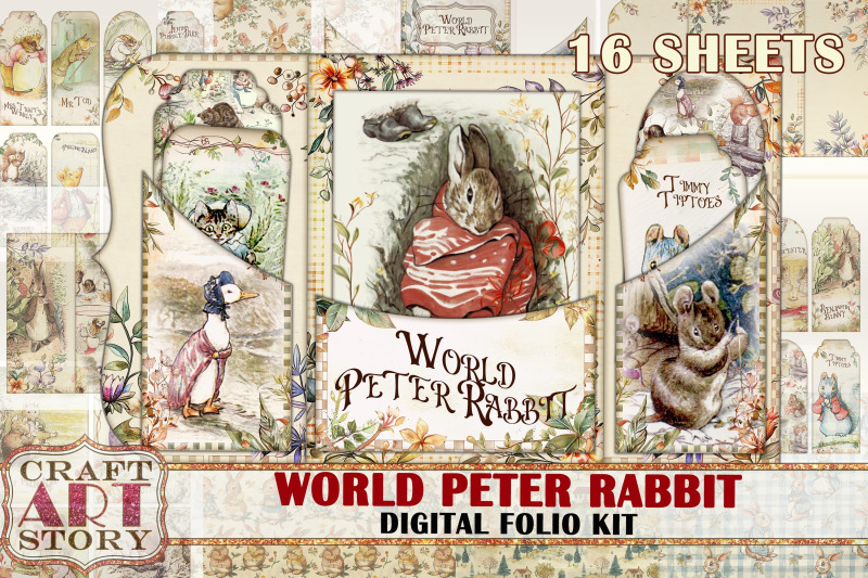 peter-rabbit-friends-beatrix-potter-junk-journal-pages