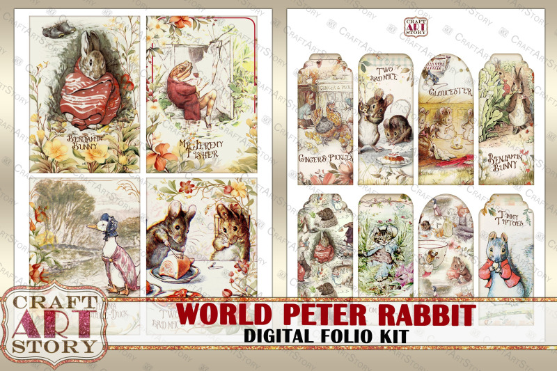 peter-rabbit-friends-beatrix-potter-junk-journal-pages