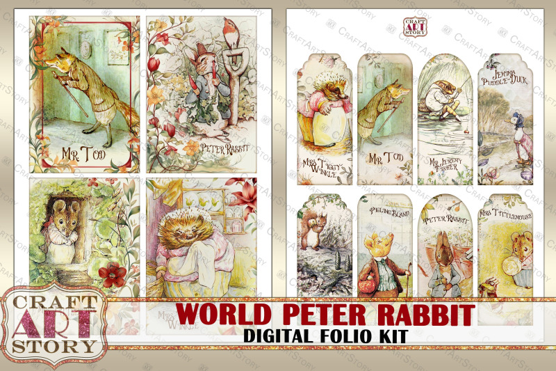 peter-rabbit-friends-beatrix-potter-junk-journal-pages